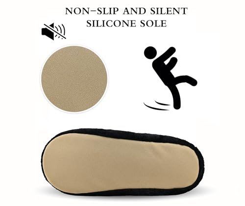 Keyela Women's Ballerina House Slippers with Soft Tie Bow and Suede Sole, Non-Slip Bedroom Slippers Socks4