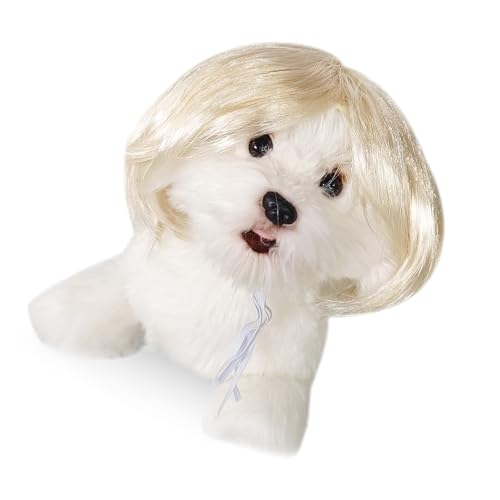 犬 猫 ハロウィン コスプレ かつら ペットウィッグ帽子 コスチューム レディース髪 子犬 子猫 小型犬 大型犬被り物 面白い 目に立つ 笑える ワンちゃん 変身 撮影道具 金