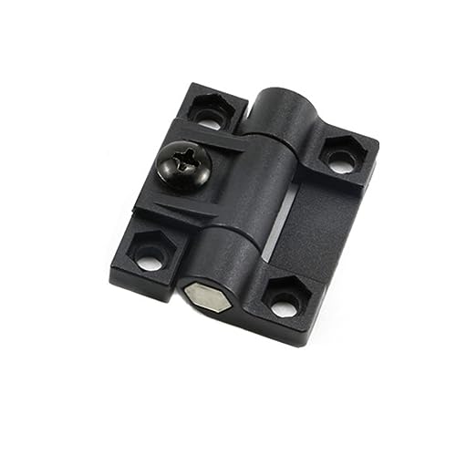 10PCS Adjustable Torque Hinge 43mmx36mm Black Plastic 4 Countersunk Holes Adjustable Position Control Hinges Door Hinges