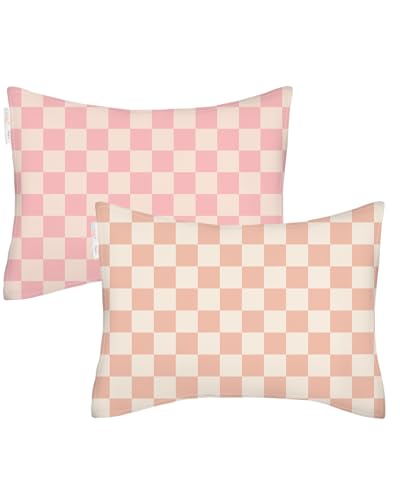 Image of ALVABABY Toddler Pillowcases Stretchy Soft Fit 13 inchx 18 inch or 12 inchx16 inch Kids Pillow Cover Envelope 2 Pack for Girl Boy Travel