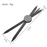 Charme Princesse Eyebrow Ruler Stainless Steel Tattoo Eyebrow Stencil Ruler Three-Point Positioning Permanent Eyebrow Makeup Measuring Symmetrical tool(Black) LB000249-1 - Image 3
