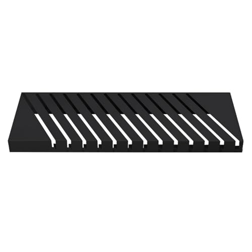 Présentoir échantillons de porcelaine en bois noir au design minimaliste
