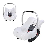 Miracle Baby Infant Car Seat Cover Liner, 100% Cotton Car Seat Cover, Newborn Car Seat Replacement Liner for 3 Point System (Bunny)