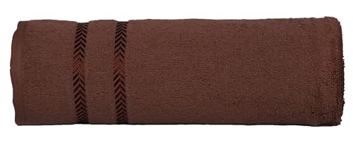 Image of Casa Copenhagen, Super Soft Ember Collection 2 Pieces 100% Cotton Large Bath Towel (Size : 75 x 150 cm) - Brown & Beige