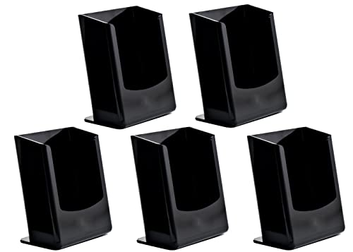Garnet - 5 Stück Serviettenhalter aus schwarzem Kunststoff - 5er Set - 100% Made in Italy Cover