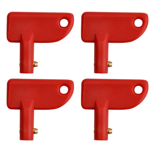 4 Piezas Llave de Interruptor de Batería de Coche, Llave Desconectador de Batería, Interruptor de Corte Llave de Repuesto, Interruptor del Coche del Aislador para Yate Modificado Barco Caravana