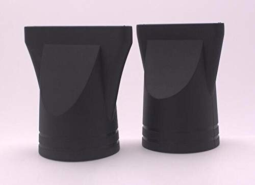 2PCS Black Plastic Hair Dryer Concentrator Nozzle Cover for 4.5CM Diameter