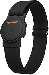 MOOFIT Heart Rate Monitor Armband, Bluetooth & ANT+ Heart Rate Monitor, IP67 Waterproof, Optical Heart Rate Sensor, Rechargeable Armband Heart Rate Monitor Works with Zwift, Wahoo, Endomondo, Peloton