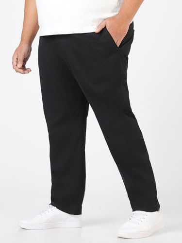 Image of Urbano Plus Men Mid Rise Cotton Regular Fit Casual Chino Pants Stretch