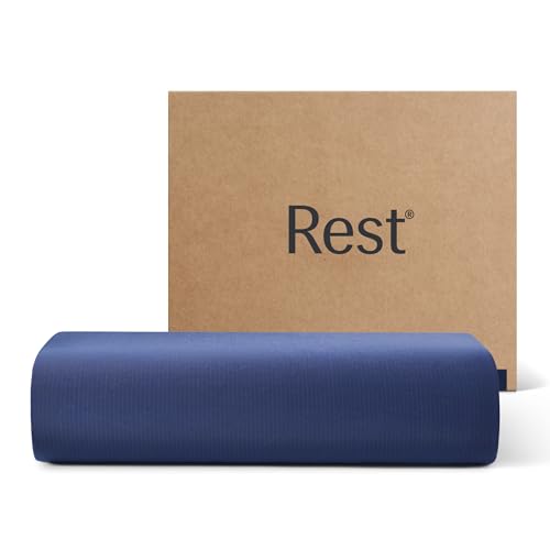 🌿10 Best Sheets for Sensitive Skin For 2025 2 REST® Evercool®+ Flat Sheet Full/Queen Size, Breathable Luxury Bedding for Hot Sleeper and Night Sweats, Bed Sheet with Woven Ionic+ Self Cleaning Silver Yarn for Sensitive Skin, Midnight Blue
