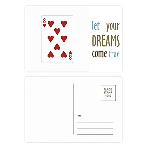 Cartas de agradecimiento "Dream Come True": pack de 8 tarjetas de felicitación de corazón