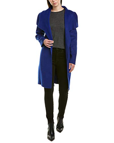Image of TAHARI Women's Double-faced Luxury Soft Wool Blend Peacoat- Wrap Wool Coat With Removable Belt