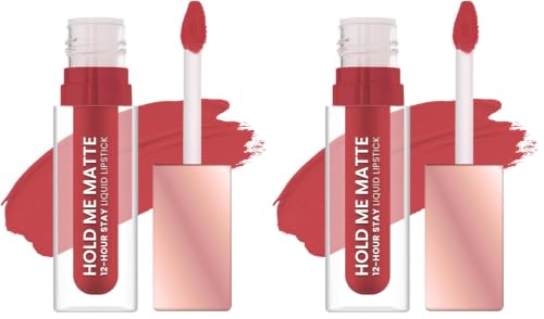 Image of Swiss Beauty Hold Me Matte Liquid Lipstick | 12 Hours Stay | Non-Transfer Lipstick | Waterproof Lipstick with Intense Hydration| Shade - Daring Salmon, 4.5ml (Pack of 2)