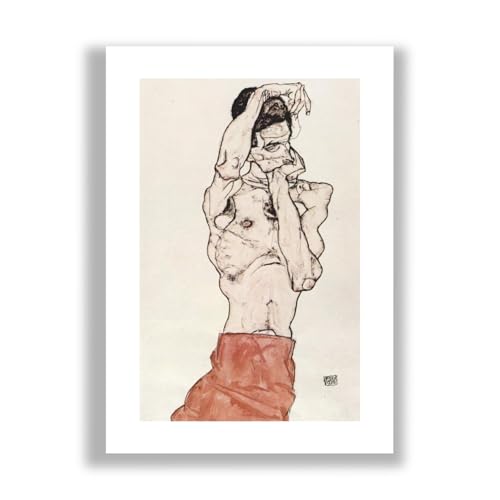 Impression d'art Egon Schiele Distress pour décorer un bureau de passionné