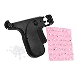 LRXIYODE Piercing Oreja Acero Inoxidable Herramienta Rápida para Personal y Profesional con Pendientes y Tapones para Perforación Versátil