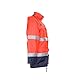 Planam Größe 7XL Herren Warn-/Wetterschutz Parka 2-farbig orange marine Modell 2056