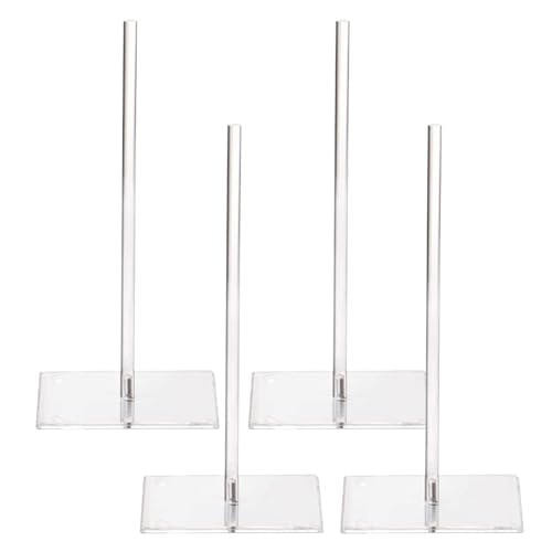 Soporte de donut para fiestas - Acrílico transparente 11.81x4.53x4.53 pulgadas | Estante transparente antideslizante con torre de 4 piezas, mesa de postre, expositor de aperitivos, soporte para torre