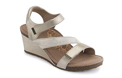 Aetrex Brynn Quarter Strap Wedge with Built-In Arch Support