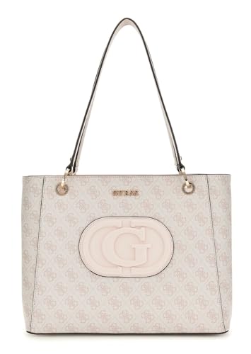 Cabas GUESS Eco Mietta Noel Tote Dove Logo grand volume pour ordinateur et cours