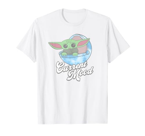 T-shirt Grogu imprimé Current Mood imprimé de qualité The Mandalorian
