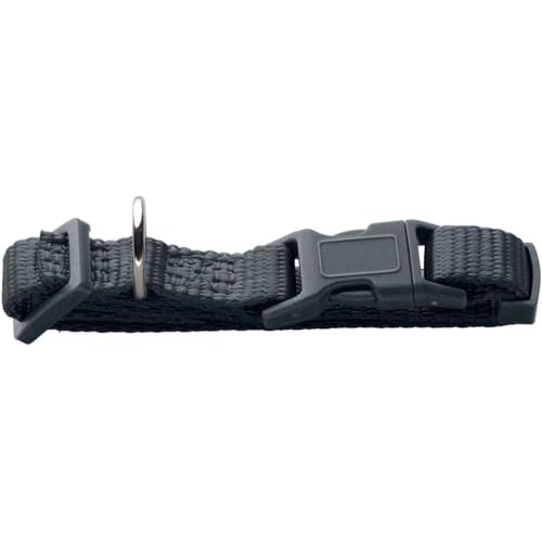 HUNTER collare per cane LONDON VARIO BASIC in nylon, regolabile, con chiusura di sicurezza, resistente, leggero, ad asciugatura rapida e facile da pulire, colore: antracite, taglia XXS-XS/1