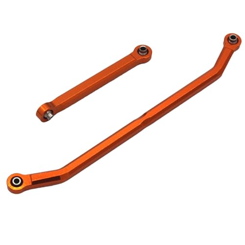 RC Upgrade Accessories for MN128 for MN86S for G500 for 1/12 Crawler Off Road Truck Metal Adjustable Steering Linkage Link Pull Rod, Orange