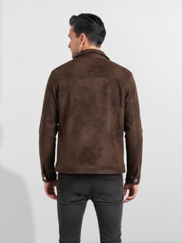 Image of The Indian Garage Co Men Slim Fit Long Sleeves Polo Collar Solid Jacket
