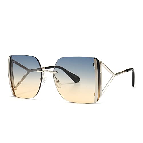 Lunettes de soleil sans bord pour femme avec finitions de précision en métal