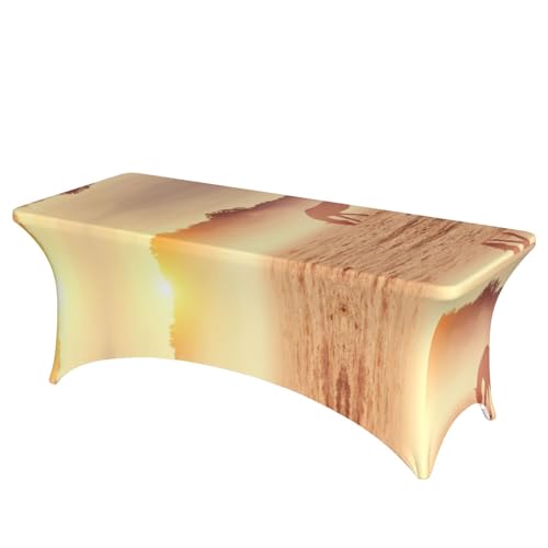 Nappe rectangulaire en polyester lavable contre les taches de banquet - 2