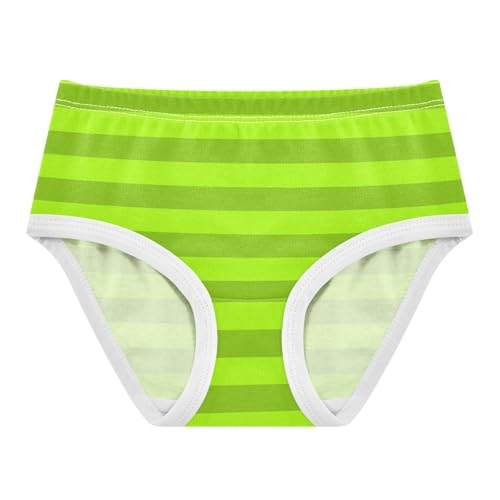 Grass Green Gray Stripe Toddler Girls's Underwear 2T