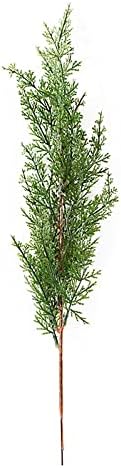 RSTYS 10Pcs Artificial Pine Cypress Leaves Branch,42cm Long Faux Pine Cypress Stems Picks,Fake Foliage Branches Plastic Pine Branches Evergreen Branch for Flower Arrangements DIY Craft Decoration