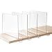 StorageMaid Acrylic Shelf Dividers for Bedroom Closets, Kitchen Cabinets, Wood Shelves, Bookcases and Libraries - Set of 4 - Versatile, Multi-Functional Organizers for Home and Office - Clear