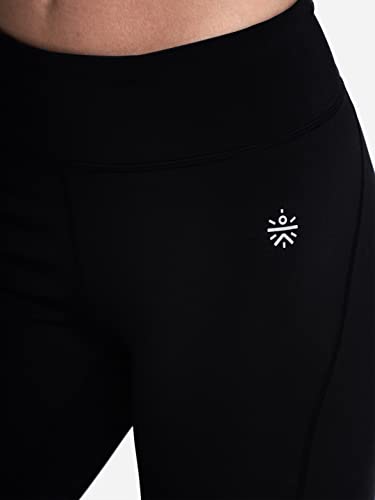 Image of CULT High Waist Running Tights with Side Pocket | Geometric Print | Breathable | Moisture-Wicking | Curved Hem