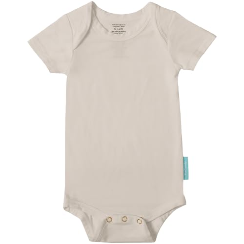 Image of PurComfy Supersoft Short Sleeve Baby Bodysuits, Premium Bamboo Rayon Bodysuits Unisex Boy Girl White Bodysuit 6-pack