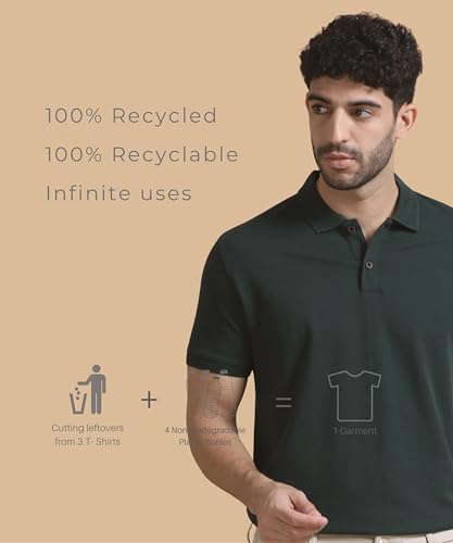 Image of Hogs Sustainable Cotton Polo Shirts for Men, Forest Green
