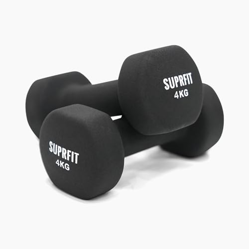 Suprfit Vinyl Gymnastikhanteln (Paar) - 2 x 3 Kg. Ideal für Krafttraining,...