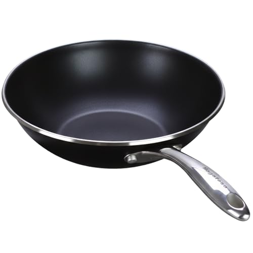 Magefesa PRISMA - Poêle fabriquée en acier inoxydable 18/10, INDUCTION (WOK, 28 CM)