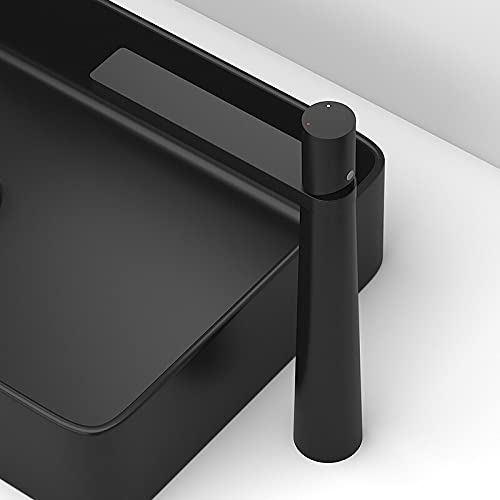 Grifo de baño monomando corto negro JCAKES ideal para renovar aseos modernos 2