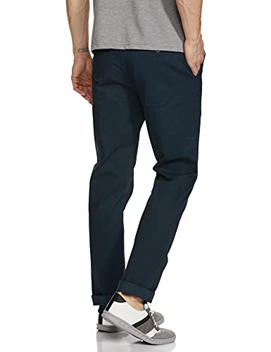 Image of Marks & Spencer Mens Solid Mid Rise Slim Fit Chinos