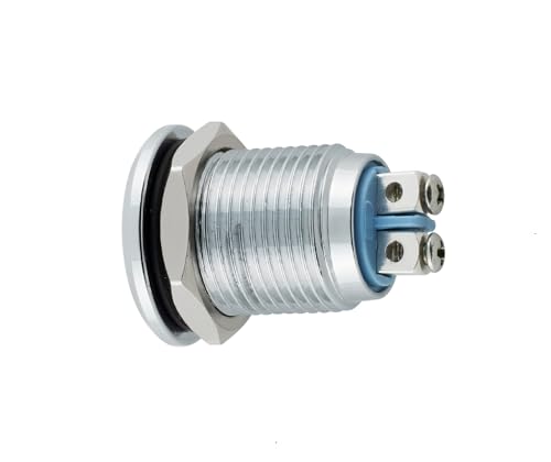 Alpinetech 2PCS PL-12 12mm 12V LED Metal Indicator miniatura 3