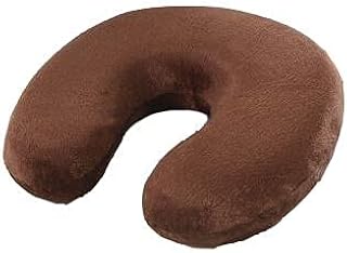 وسادة رقبة للسفر على شكل حرف U بلون بني - ضمان لمدة عام واحد، إسباندكس