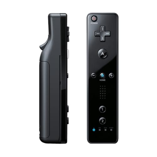 Image of TIANHOO Remote Controller for Wii & Wii U, with Silicone Case and Wrist Strap, 2 pack (Black)