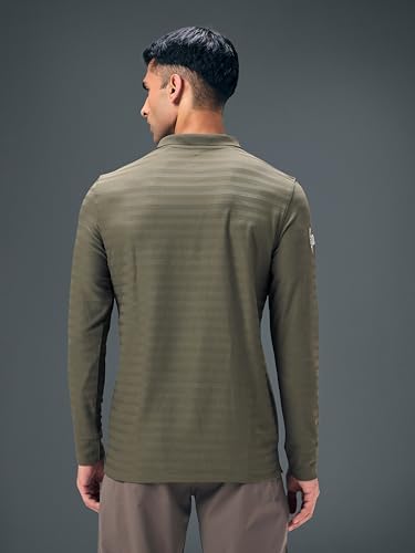 Image of TECHNOSPORT Men's Slim Fit Full Sleeve Polo T-Shirt with Collar, MATPIQ Quick Dry Moisture Wicking Polo Tee for Gym Sports Golf and Casual Wear