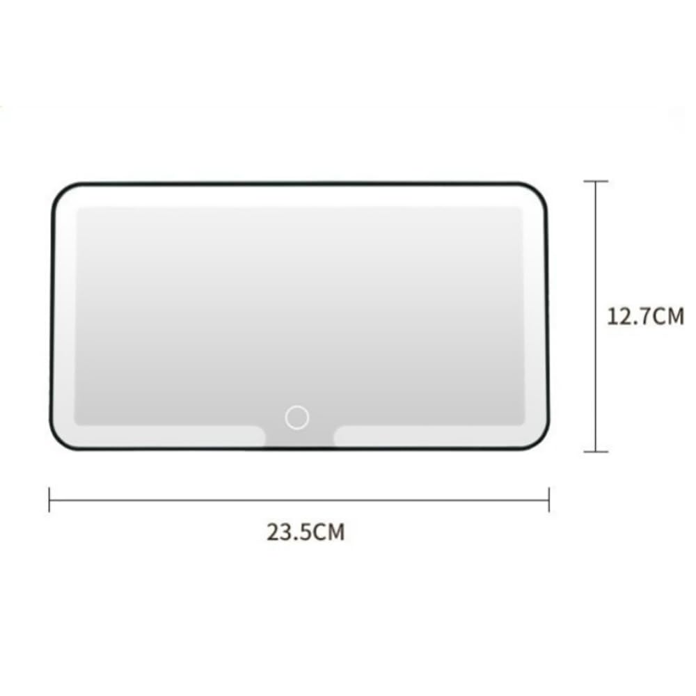 Universal Car Sun Visor Vanity Mirror with LED Lights & Touch Dimming - Vamotto LED Rechargeable Makeup Mirror Vanity Mirror for Women, 3 Color Modes,Car Mirror Accessories (Black) — view 6