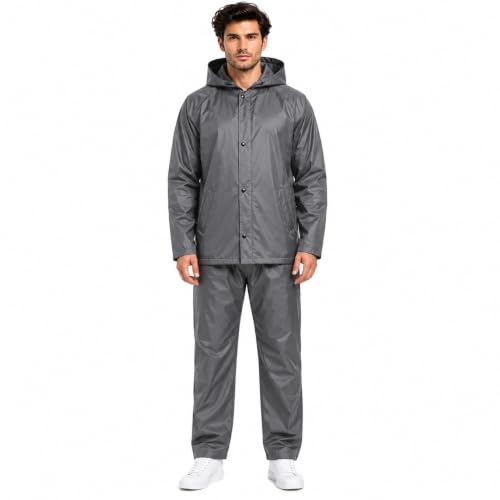 Image of Romano nx Men's 100% Waterproof Raincoat, Hooded, Reversible Double Layer, 3 Years Warranty
