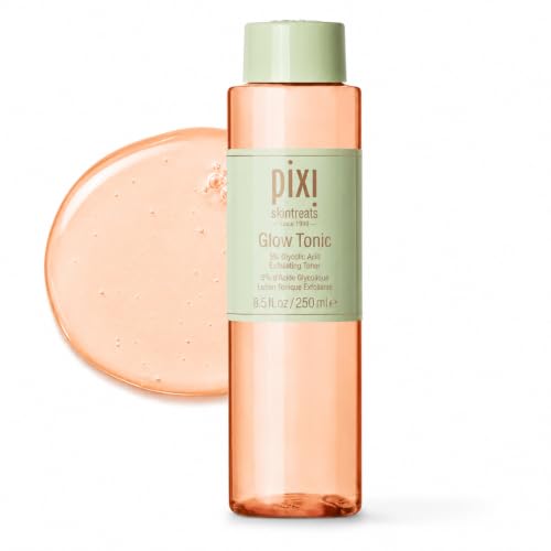 Pixi Glow Tonic Exfoliating Face Toner with 5% Glycolic Acid, Ginseng and Aloe Vera, Alcohol-Free...