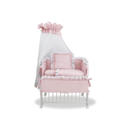 Generisch Babyhafen Beistellbett 3-in-1 – Babybett, Stubenbett & Reisebett | Komplettset mit Matratze & Baldachin | Royal | Höhenverstellbar & Atmungsaktiv (Rosa) Generisch Babyhafen Beistellbett 3-in-1 – Babybett, Stubenbett & Reisebett | Komplettset mit Matratze & Baldachin | Royal | Höhenverstellbar & Atmungsaktiv (Rosa)