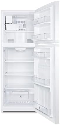 Summit Appliance FF1427WIM Counter Depth 26" Wide 12.9 Cu.Ft. Frost-Free Top Mount Refrigerator-Freezer in White Exterior with Factory Installed Icemaker and Frost-Free Operation