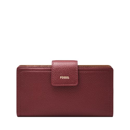 Image of Fossil Women's Logan Leather Wallet RFID Blocking Tab Clutch