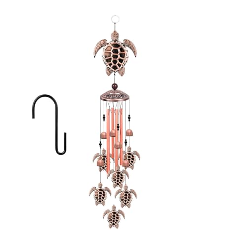Turtle Wind Chimes Decor for Outdoor Garden Yard Home, Turtles Gifts for Turtle Lovers for Outside